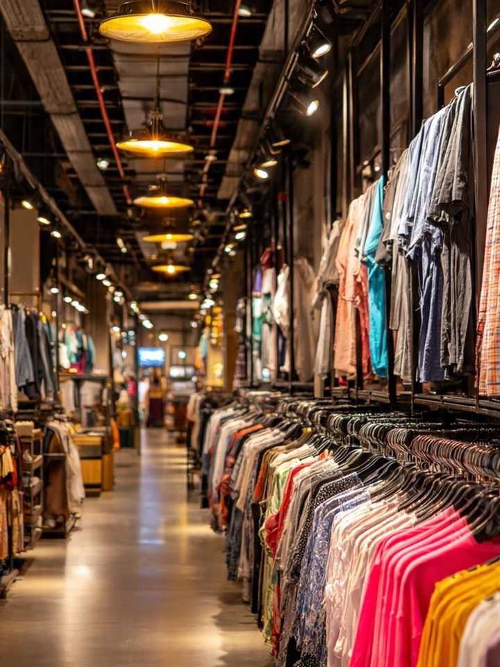Clothing store aisle representing sellers and resellers